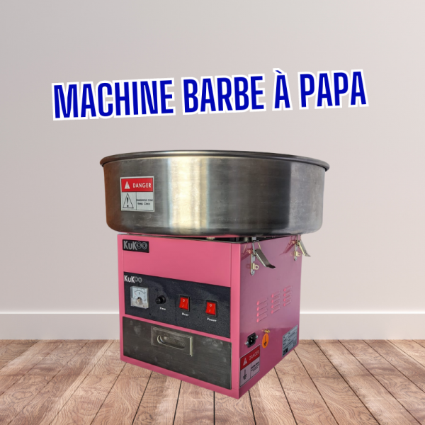 Machine barbe à papa rose, sur un fond de plancher