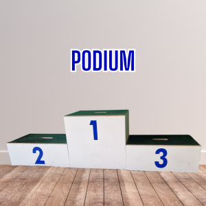 podium avec des numéros 1, 2 et 3 pour la position.